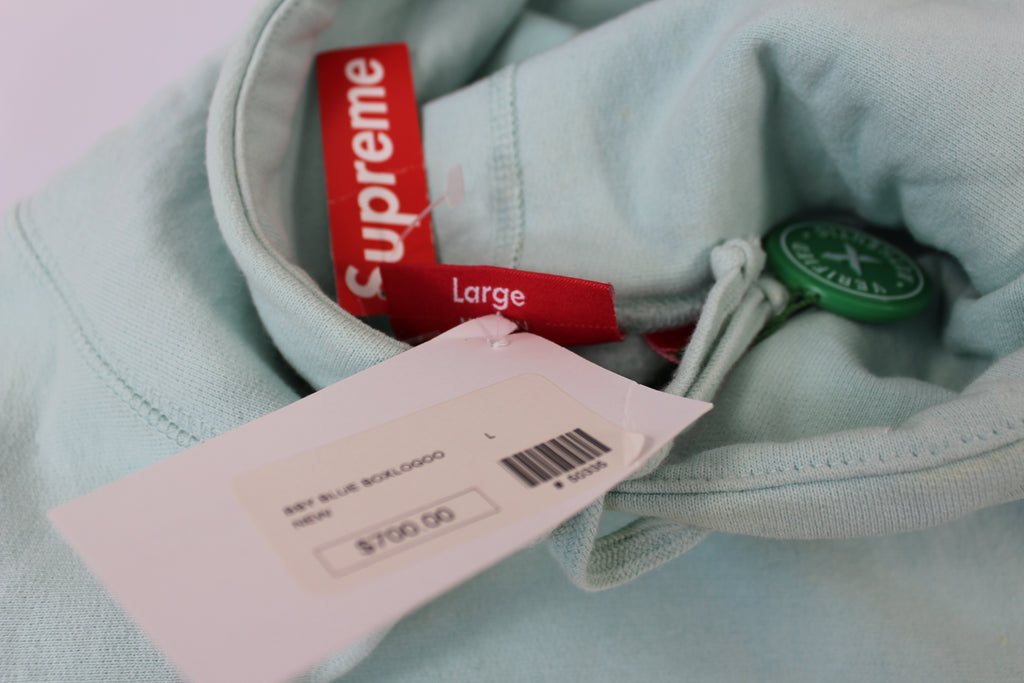 Supreme Box Logo Hooded Sweatshirt 'Ice Blue'