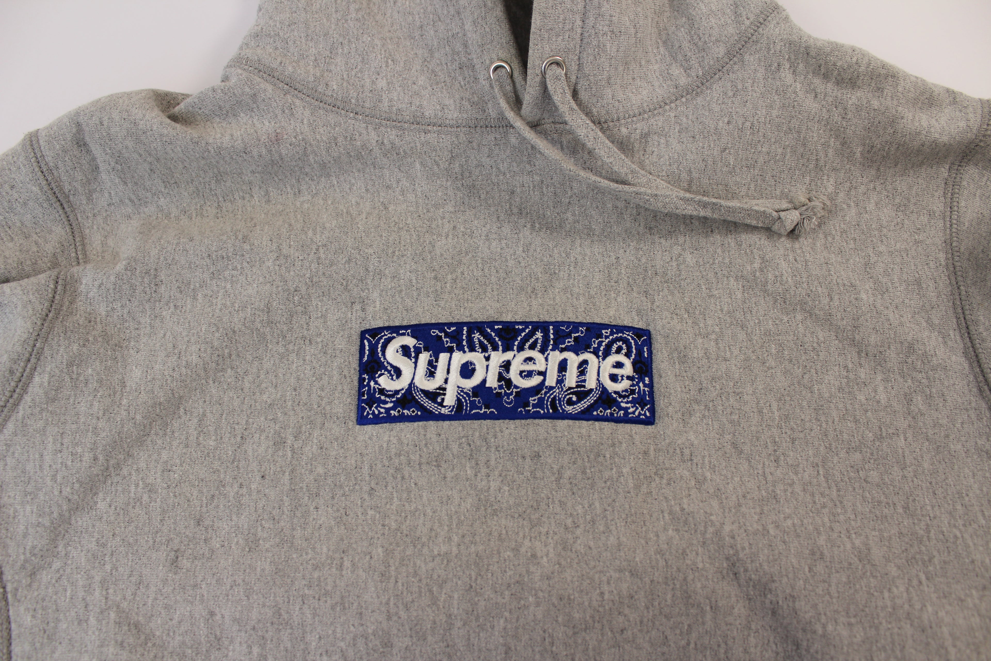 Supreme Bandana Box Logo Hooded Sweatshirt 'Heather Grey'