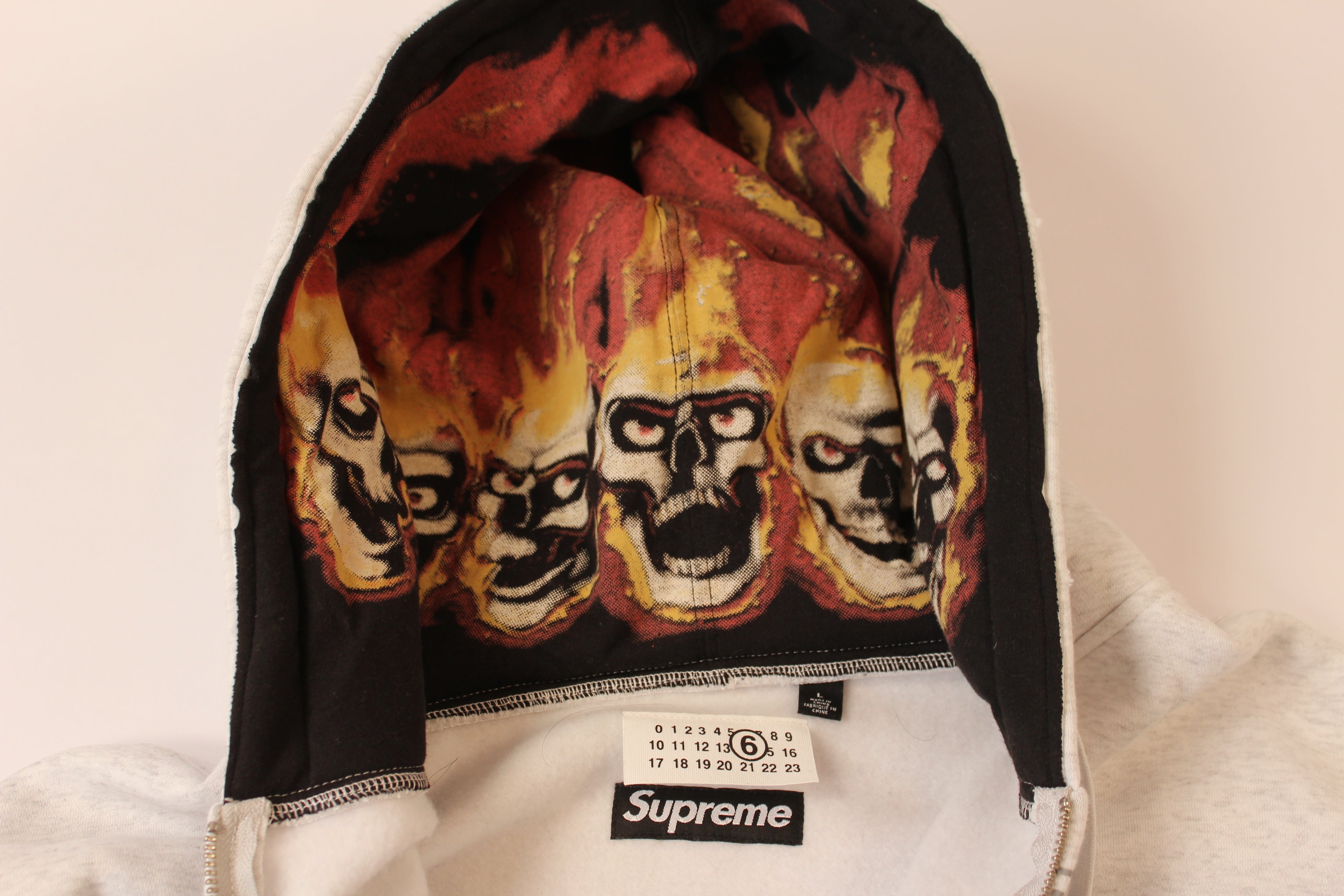 Supreme MM6 Maison Margiela Zip Up Hooded Sweatshirt