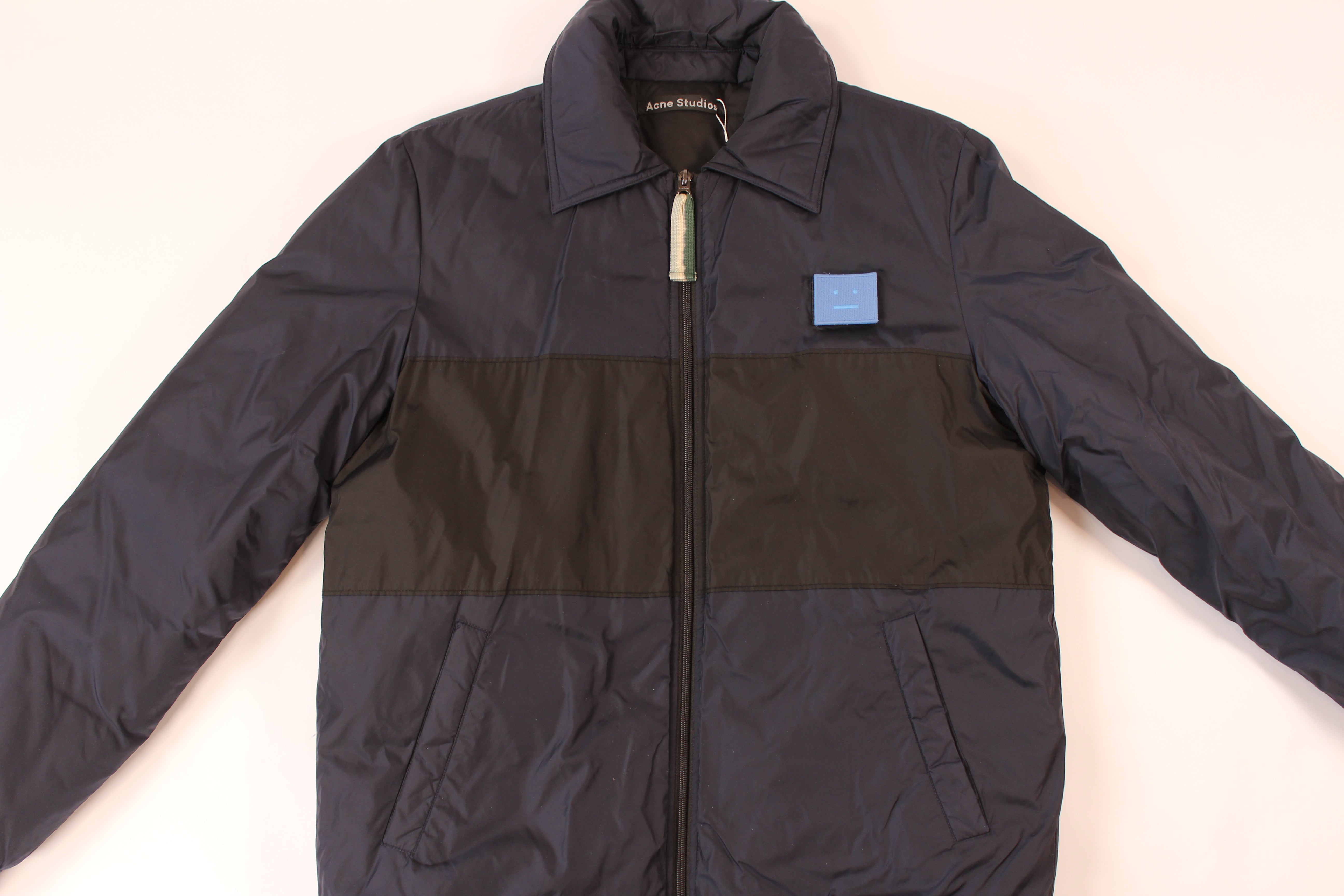 Acne Studios Face Patch Padded Bomber Jacket 'Navy' – Up The Block NYC