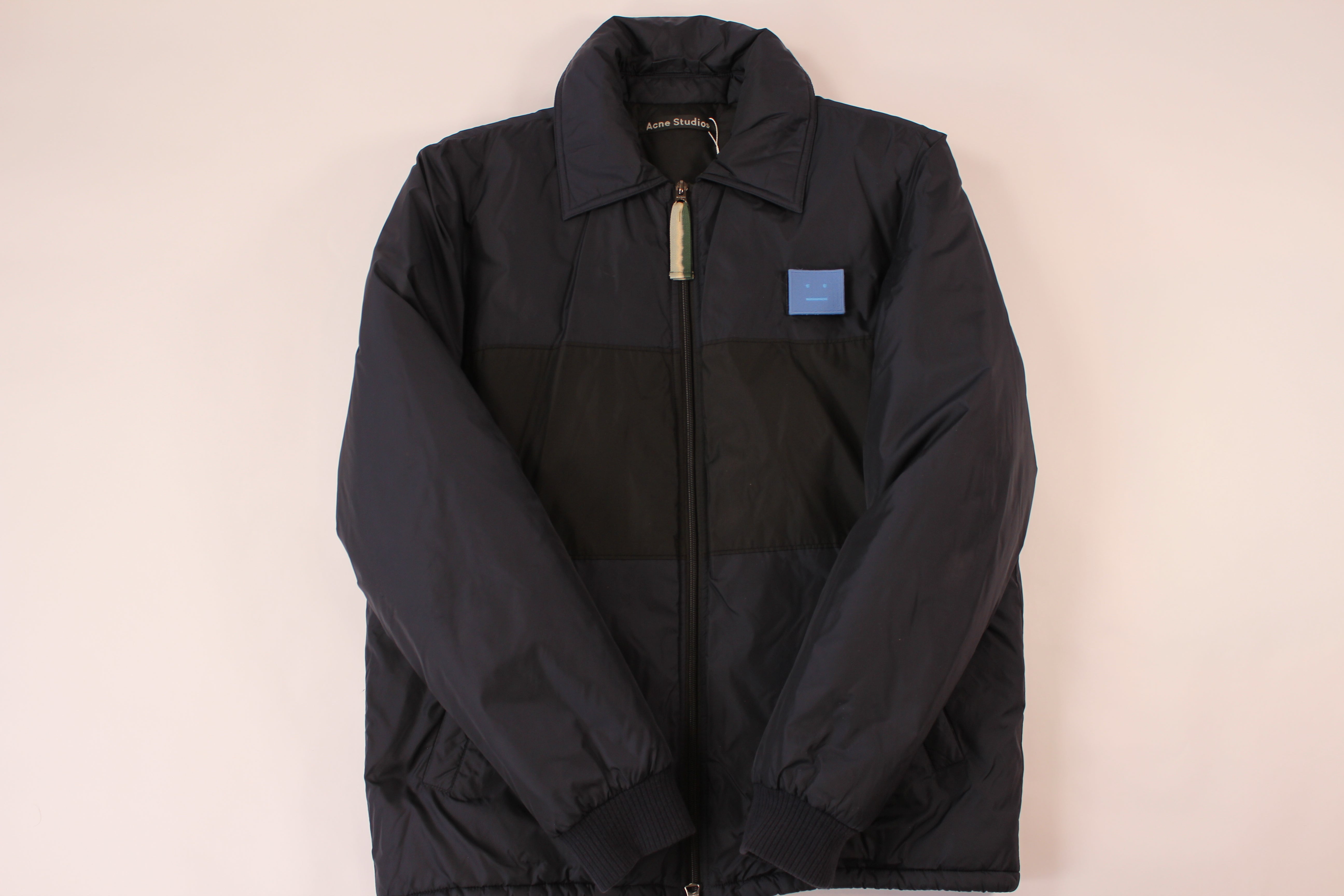 Acne Studios Face Patch Padded Bomber Jacket 'Navy' – Up The Block NYC
