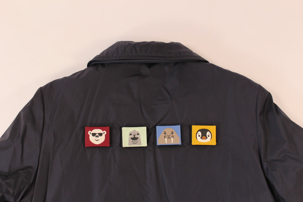 Acne Studios Face Patch Padded Bomber Jacket 'Navy'