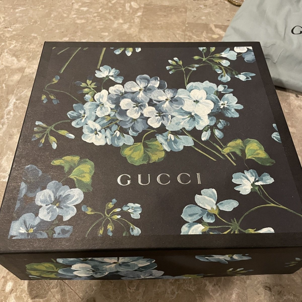 Gucci Blooms Belt GG Supreme Monogram - Beige/Blue